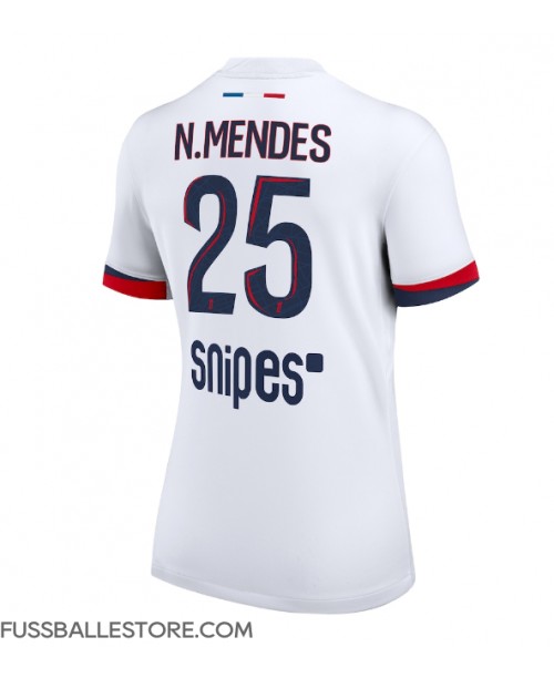 Günstige Paris Saint-Germain Nuno Mendes #25 Auswärtstrikot Damen 2025-26 Kurzarm Günstige Paris Saint-Germain Nuno Mendes #25 Auswärtstrikot Damen 2025-26 Kurzarm